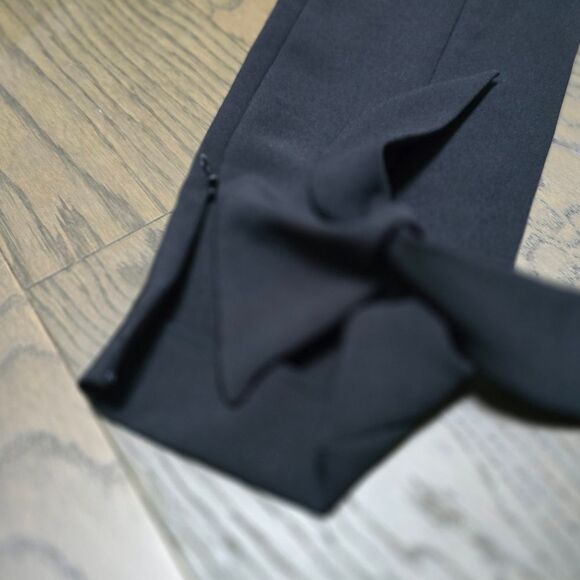 Carmen March High Waisted Skinny Tie Pant in Black - Picture 11 of 13